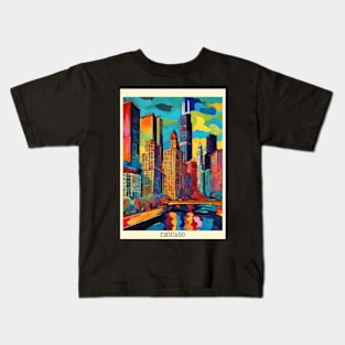 fauvism art of chicago city usa 4 Kids T-Shirt